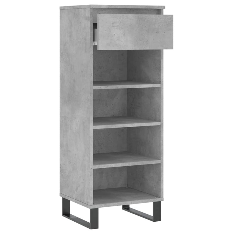vidaXL betonszürke szerelt fa cipőszekrény 40 x 36 x 105 cm