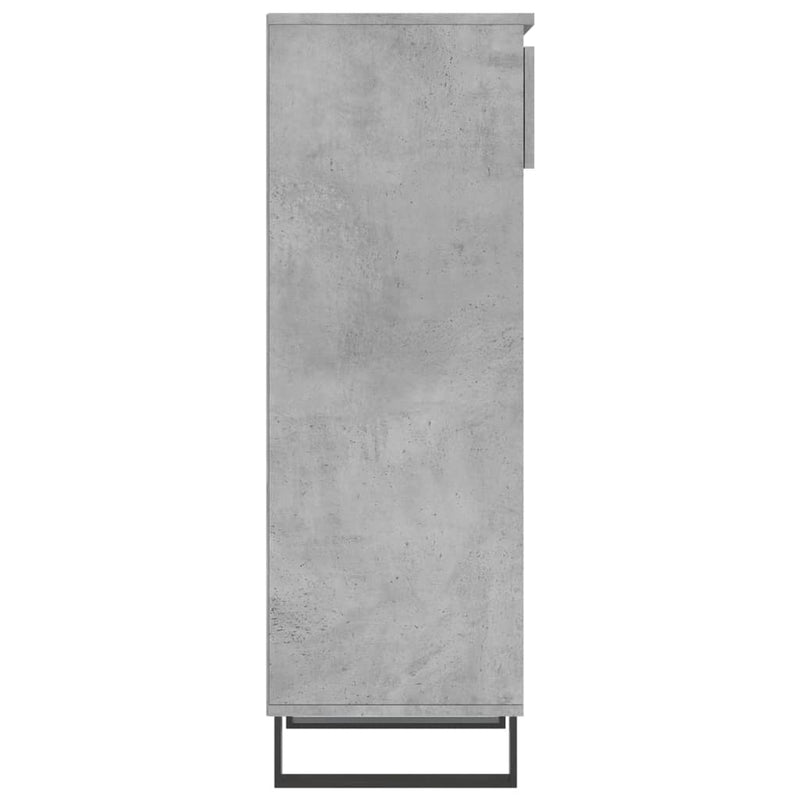 vidaXL betonszürke szerelt fa cipőszekrény 40 x 36 x 105 cm