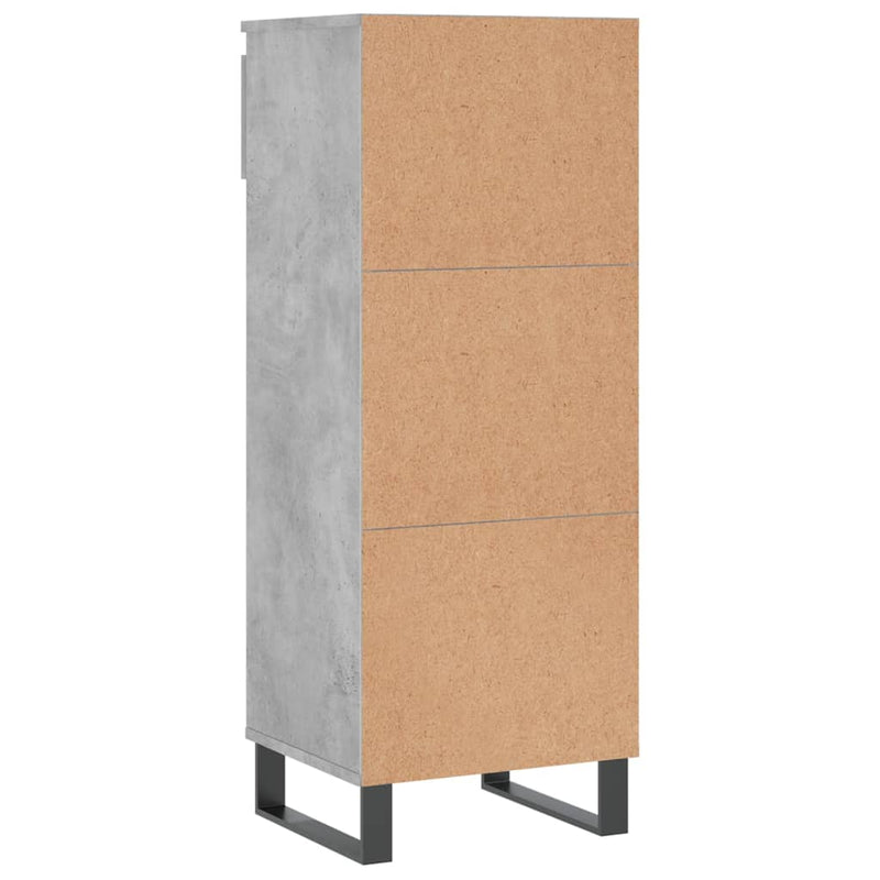 vidaXL betonszürke szerelt fa cipőszekrény 40 x 36 x 105 cm