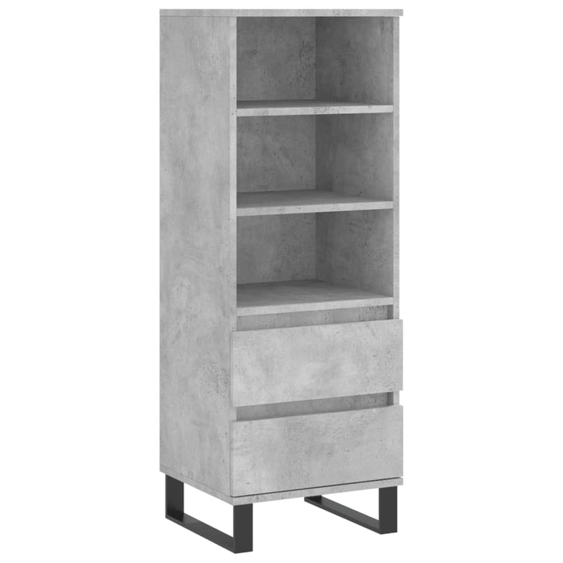 vidaXL betonszürke szerelt fa magasszekrény 40 x 36 x 110 cm