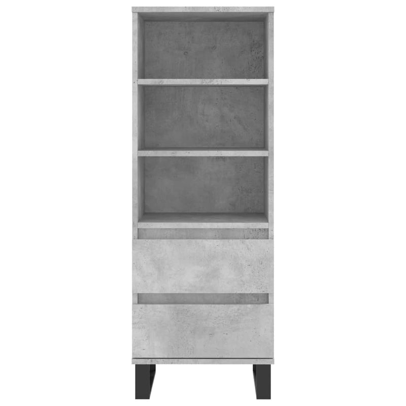 vidaXL betonszürke szerelt fa magasszekrény 40 x 36 x 110 cm