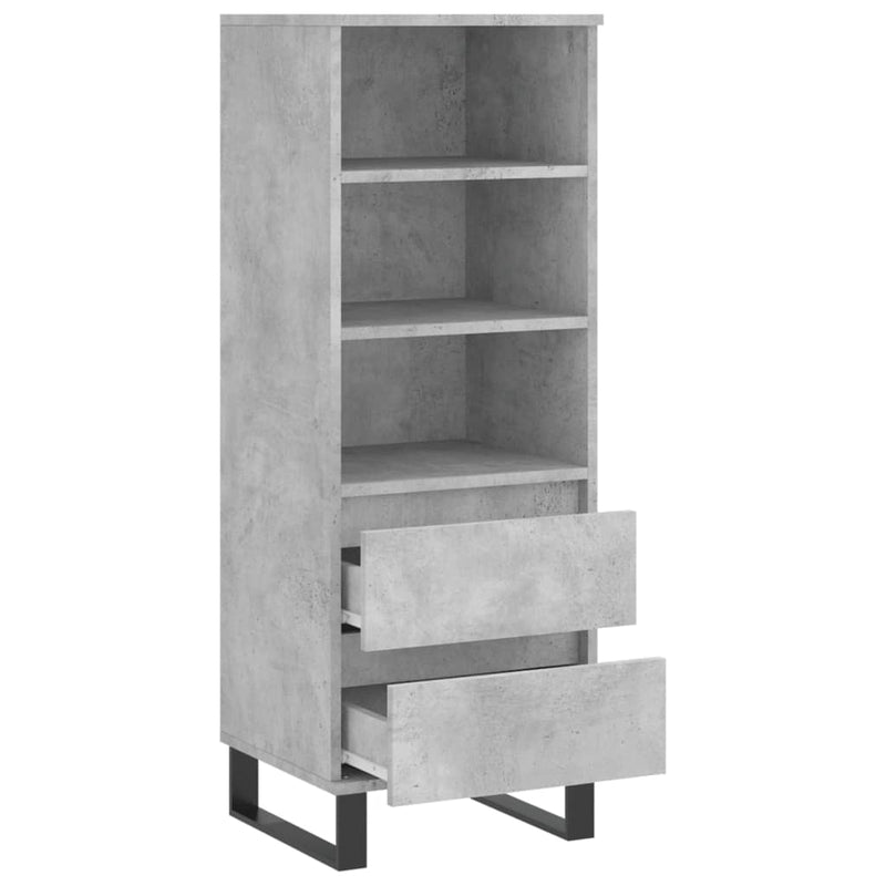 vidaXL betonszürke szerelt fa magasszekrény 40 x 36 x 110 cm