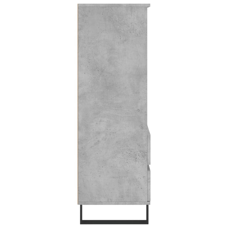 vidaXL betonszürke szerelt fa magasszekrény 40 x 36 x 110 cm