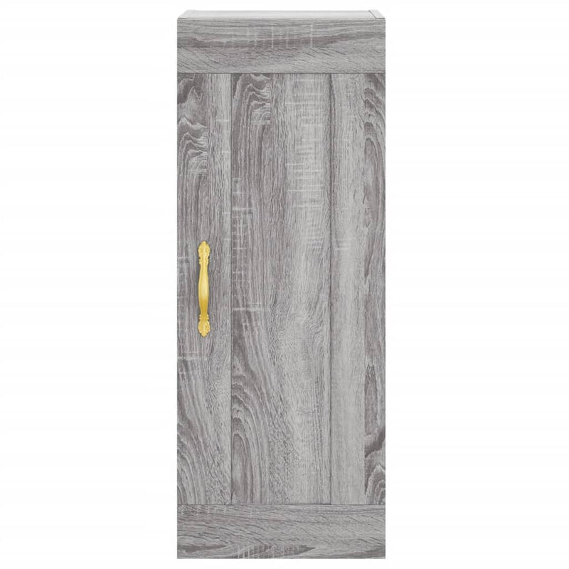vidaXL szürke sonoma szerelt fa fali szekrény 34,5x34x90 cm