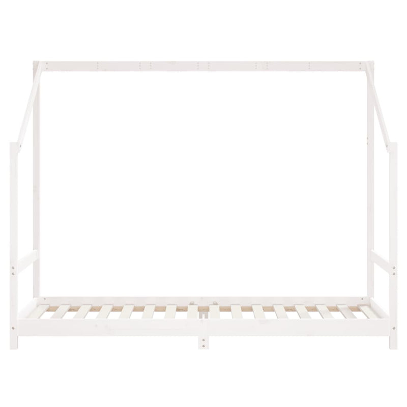 vidaXL fehér tömör fenyőfa gyerekágykeret 90 x 200 cm