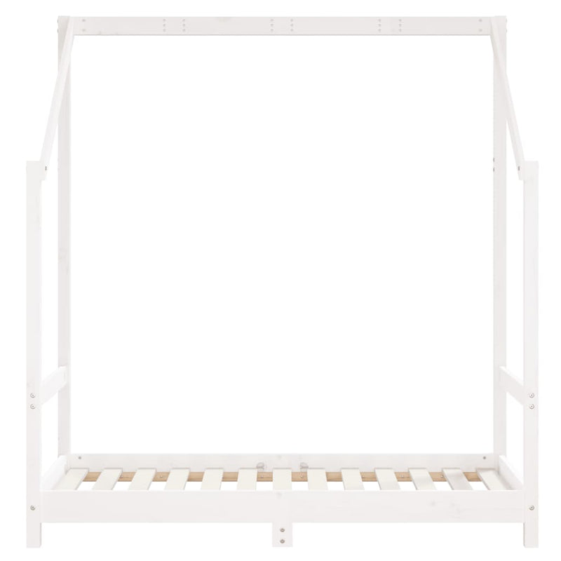 vidaXL fehér tömör fenyőfa gyerekágykeret 70 x 140 cm
