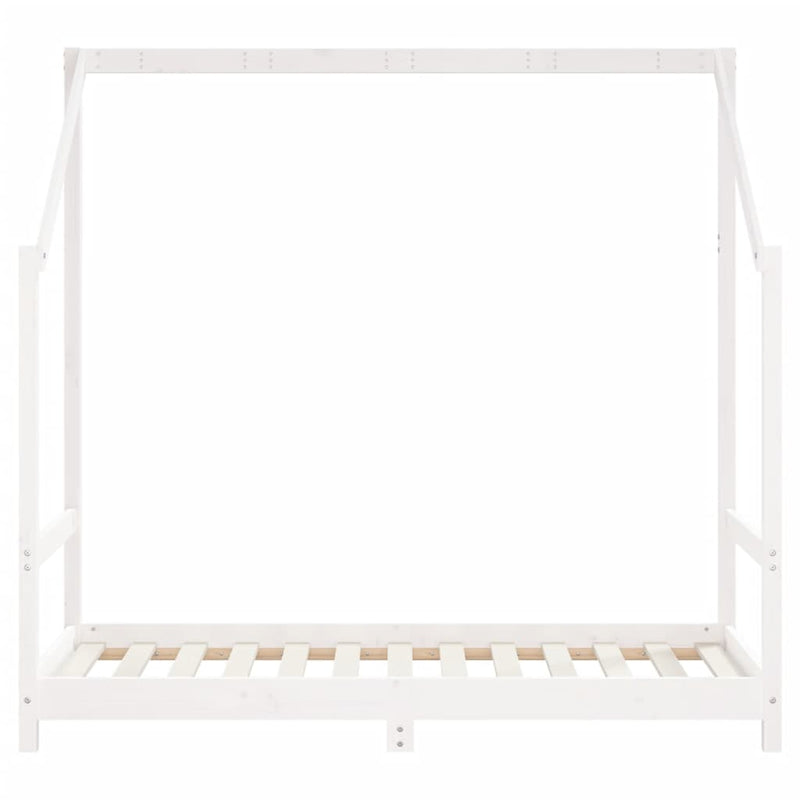 vidaXL fehér tömör fenyőfa gyerekágykeret 80 x 160 cm