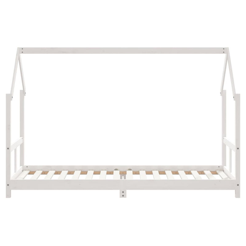 vidaXL fehér tömör fenyőfa gyerekágykeret 80 x 200 cm