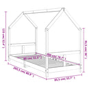 vidaXL fehér tömör fenyőfa gyerekágykeret 80 x 200 cm