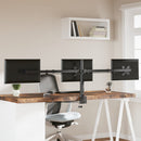 vidaXL tripla fekete acél monitorállvány VESA 75/100 mm