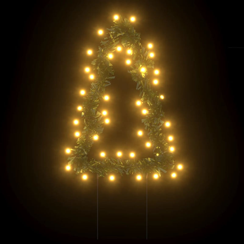 vidaXL karácsonyfa fénydekoráció 3 db cövekkel 50 LED 30 cm