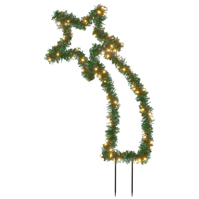 vidaXL karácsonyi hullócsillag fénydekoráció cövekekkel 115 LED 89 cm