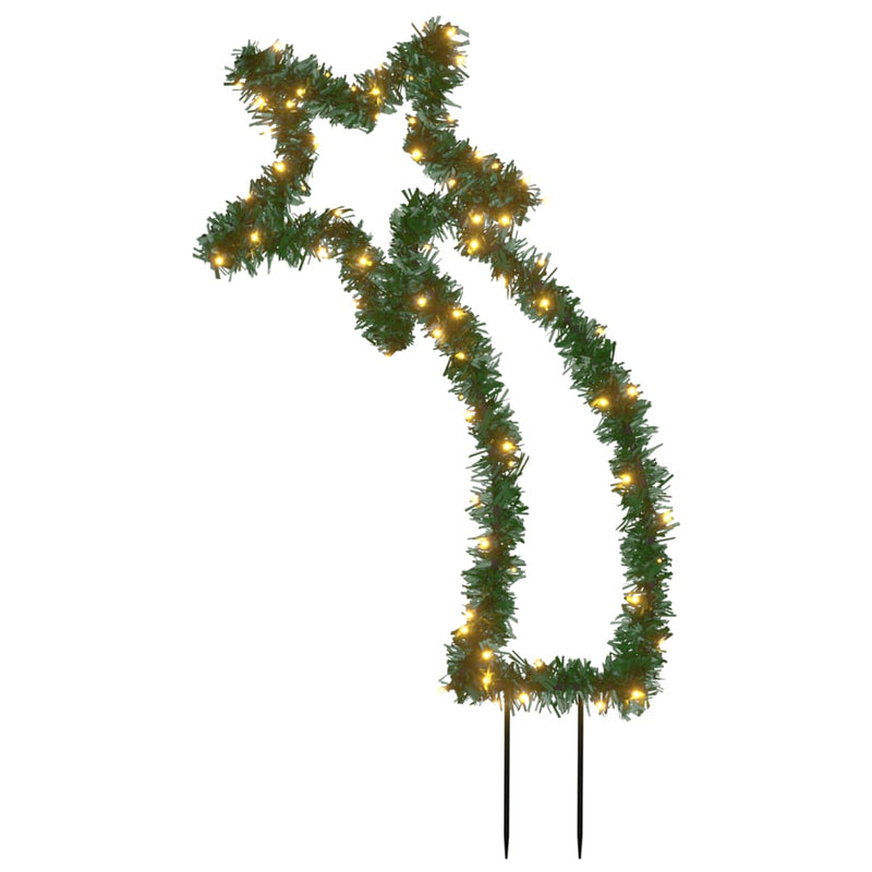 vidaXL karácsonyi hullócsillag fénydekoráció cövekkel 80 LED 62 cm