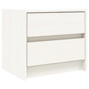 vidaXL 2 db fehér tömör fenyőfa éjjeliszekrény 40 x 31 x 35,5 cm