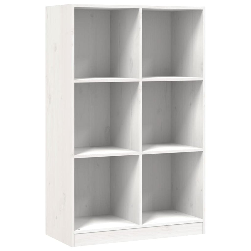 vidaXL fehér tömör fenyőfa könyvszekrény 70 x 33 x 110 cm
