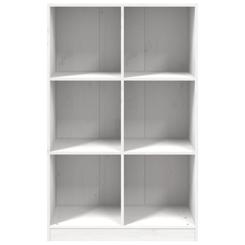 vidaXL fehér tömör fenyőfa könyvszekrény 70 x 33 x 110 cm
