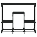 vidaXL fekete szerelt fa tálalóasztal 89,5x28x76 cm