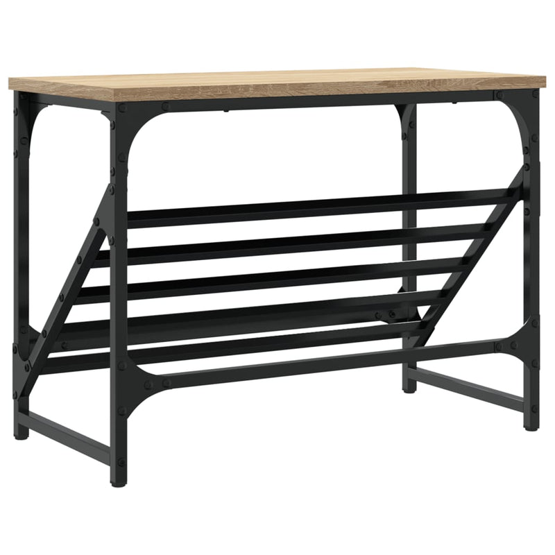 vidaXL sonoma tölgy színű szerelt fa cipőtartó 60x30x45 cm