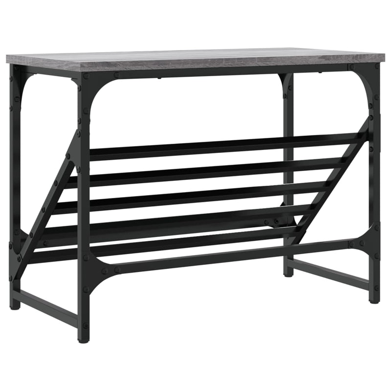 vidaXL szürke sonoma színű szerelt fa cipőtartó 60x30x45 cm