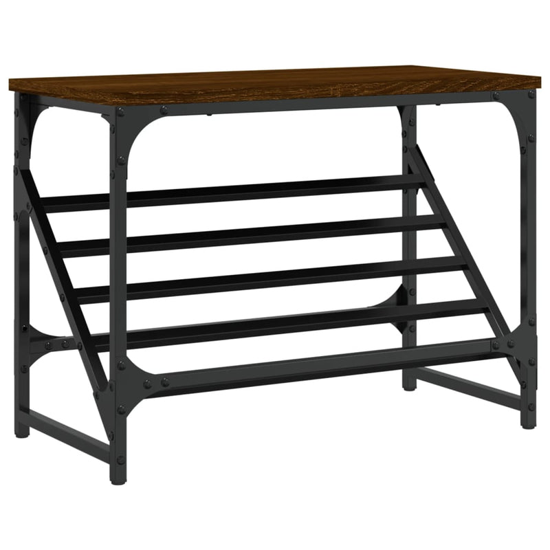 vidaXL barna tölgyszínű szerelt fa cipőtartó 60x30x45 cm