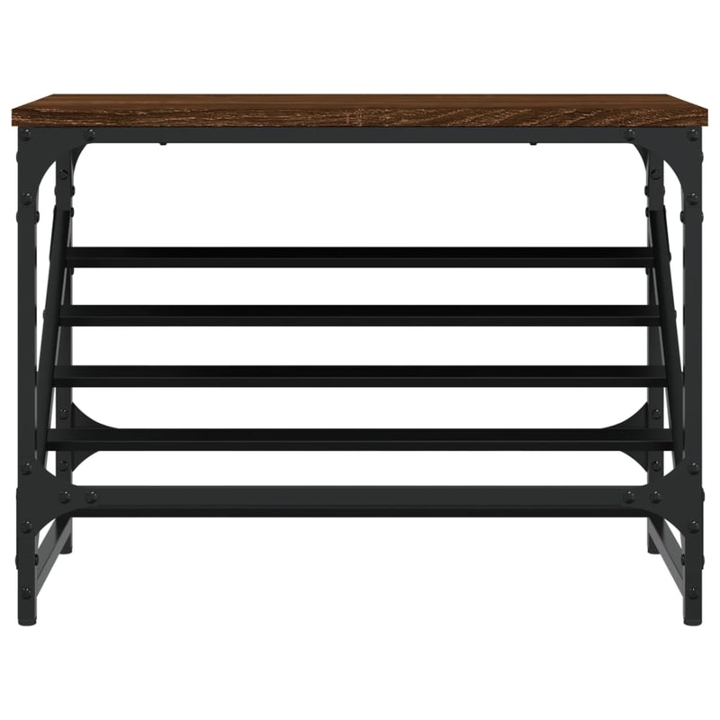 vidaXL barna tölgyszínű szerelt fa cipőtartó 60x30x45 cm