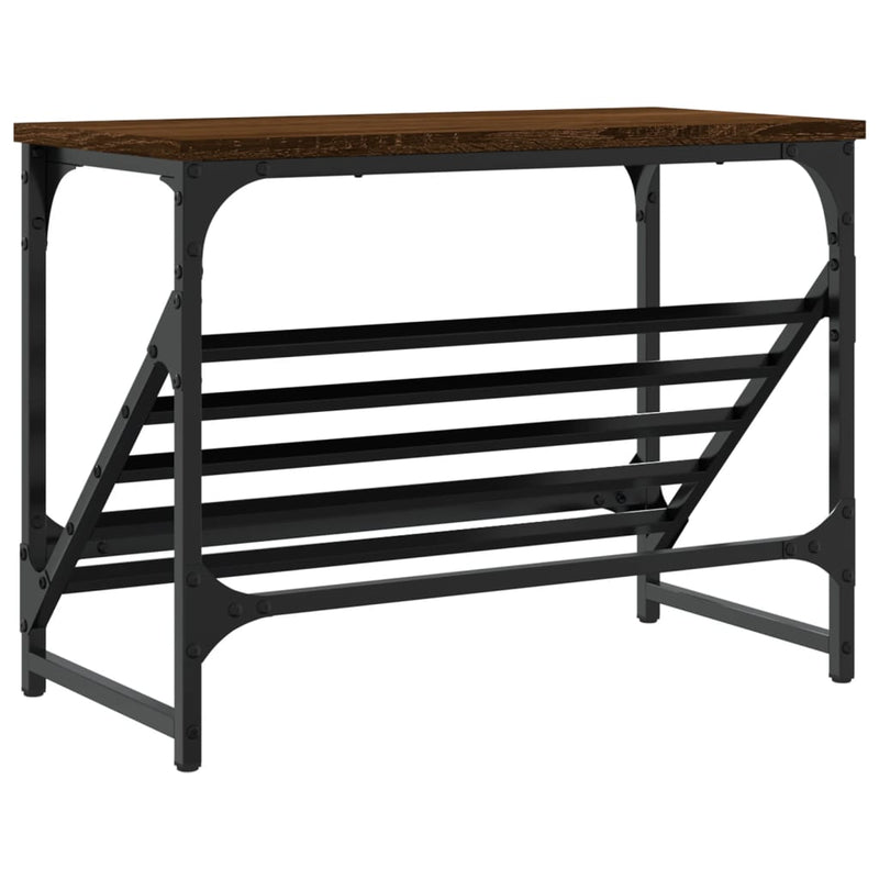 vidaXL barna tölgyszínű szerelt fa cipőtartó 60x30x45 cm