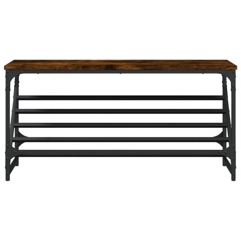 vidaXL füstös tölgy színű szerelt fa cipőtartó 90x30x45 cm