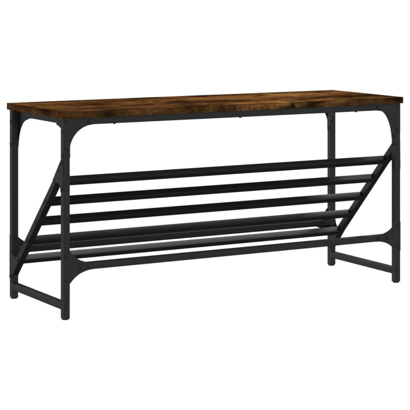 vidaXL füstös tölgy színű szerelt fa cipőtartó 90x30x45 cm