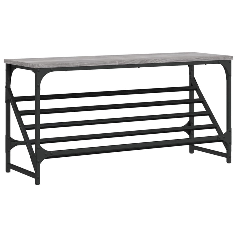 vidaXL szürke sonoma színű szerelt fa cipőtartó 90x30x45 cm