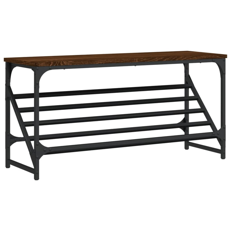 vidaXL barna tölgyszínű szerelt fa cipőtartó 90x30x45 cm