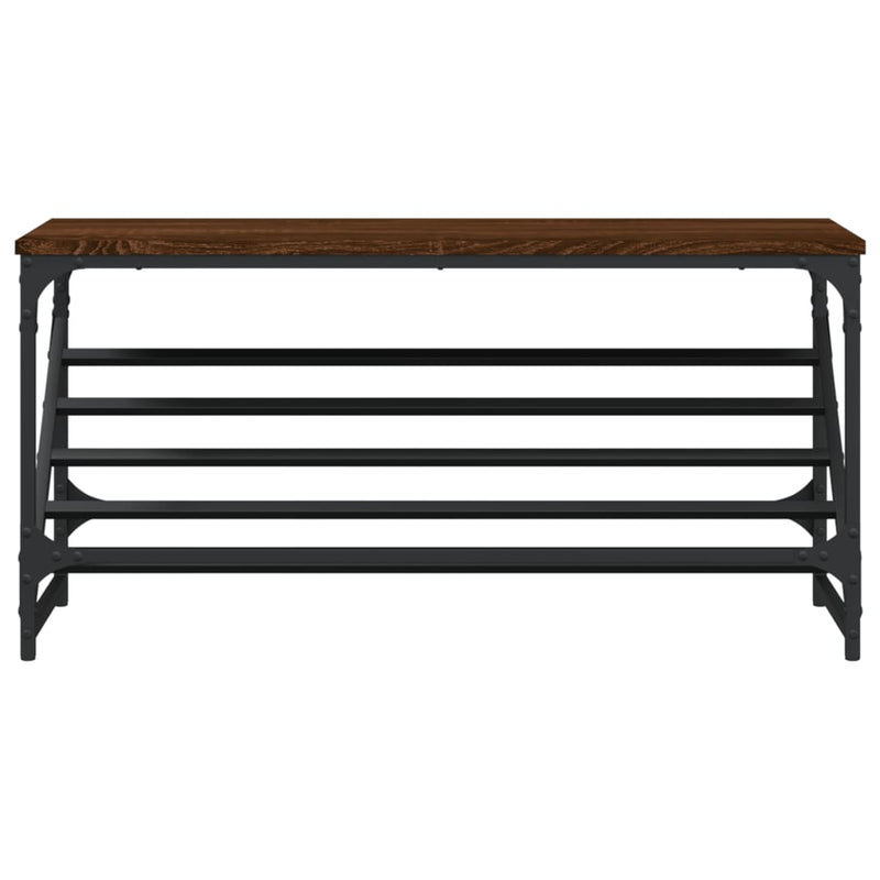 vidaXL barna tölgyszínű szerelt fa cipőtartó 90x30x45 cm