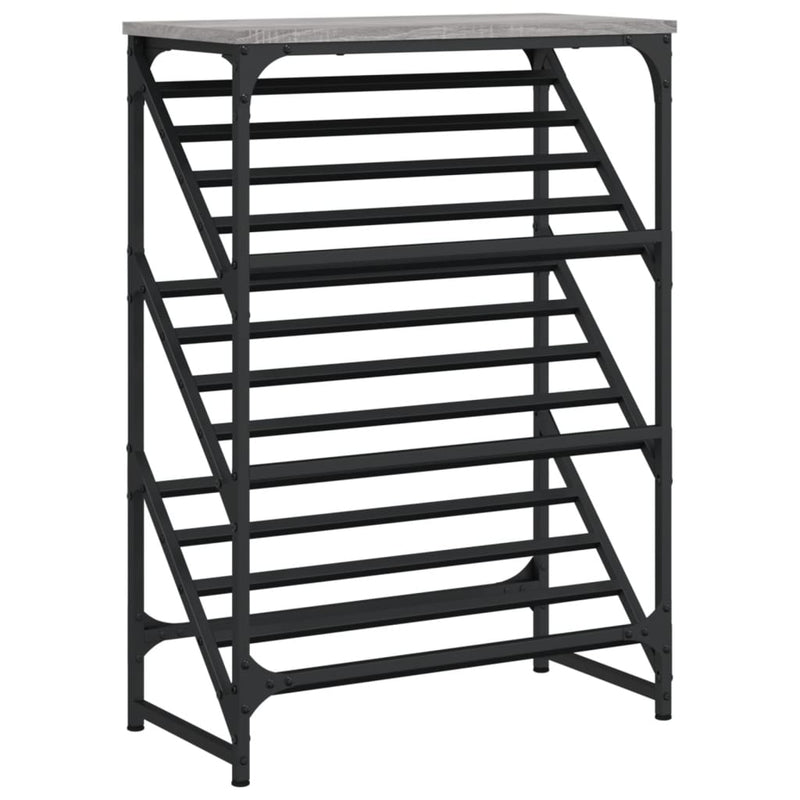 vidaXL szürke sonoma színű szerelt fa cipőtartó 60x30x85 cm