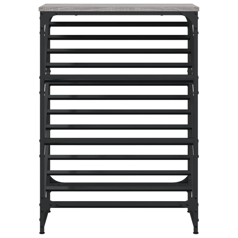 vidaXL szürke sonoma színű szerelt fa cipőtartó 60x30x85 cm