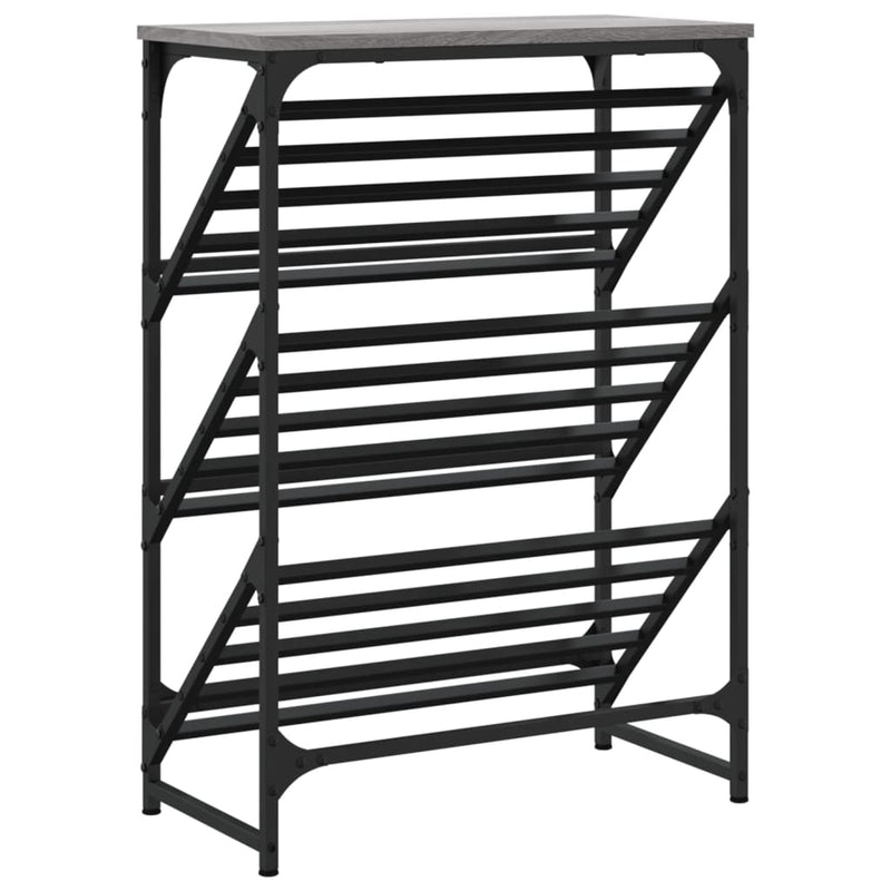 vidaXL szürke sonoma színű szerelt fa cipőtartó 60x30x85 cm