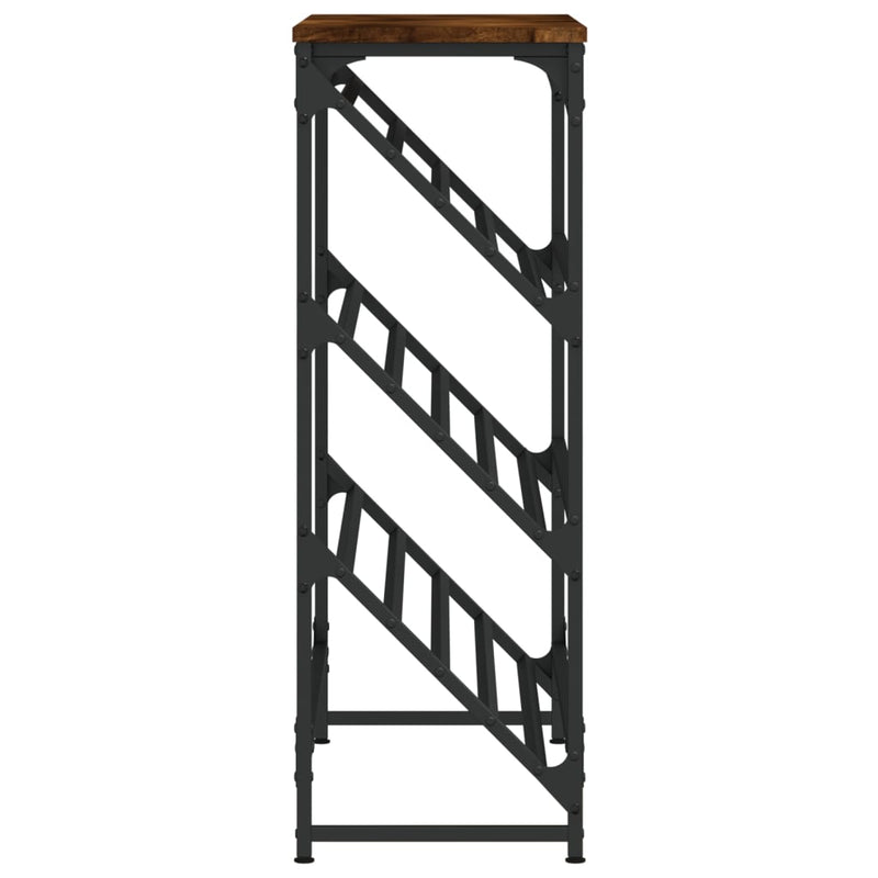 vidaXL füstös tölgy színű szerelt fa cipőtartó 90x30x85 cm
