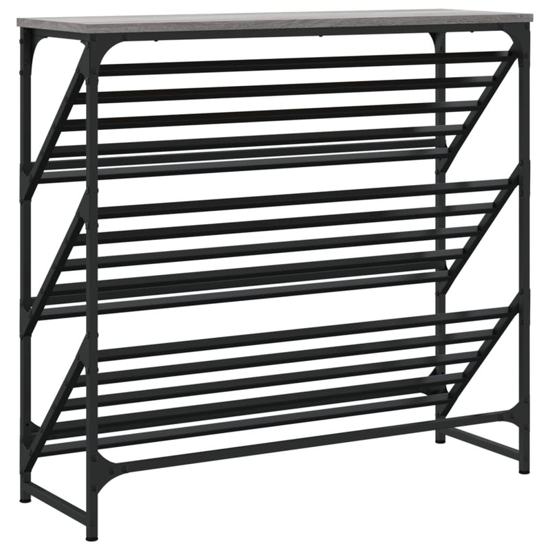 vidaXL szürke sonoma színű szerelt fa cipőtartó 90x30x85 cm