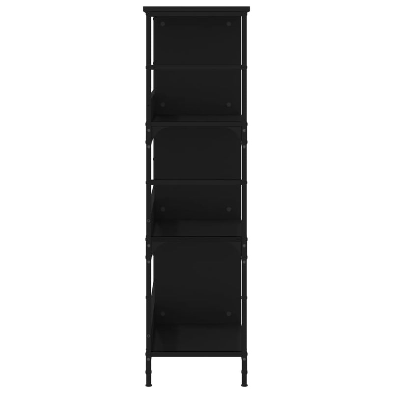 vidaXL fekete szerelt fa könyvespolc 78,5 x 33 x 117,5 cm