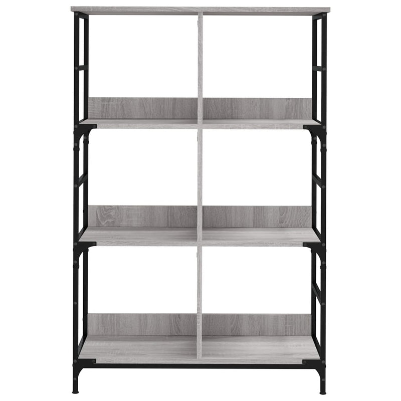 vidaXL szürke sonoma színű szerelt fa könyvespolc 78,5 x 33 x 117,5 cm