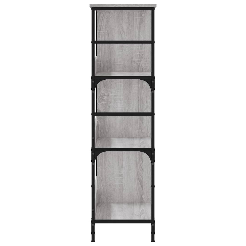 vidaXL szürke sonoma színű szerelt fa könyvespolc 78,5 x 33 x 117,5 cm