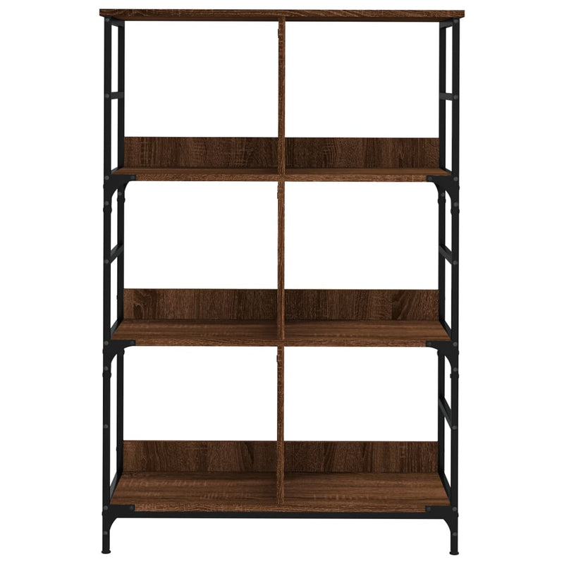 vidaXL barna tölgyszínű szerelt fa könyvespolc 78,5 x 33 x 117,5 cm