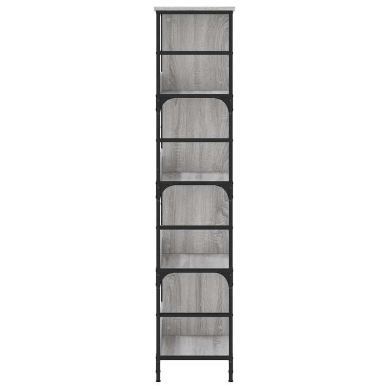 vidaXL szürke sonoma színű szerelt fa könyvespolc 78,5 x 33 x 153 cm