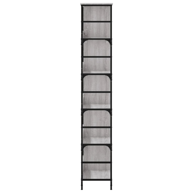 vidaXL szürke sonoma színű szerelt fa könyvespolc 78,5 x 33 x 188,5 cm