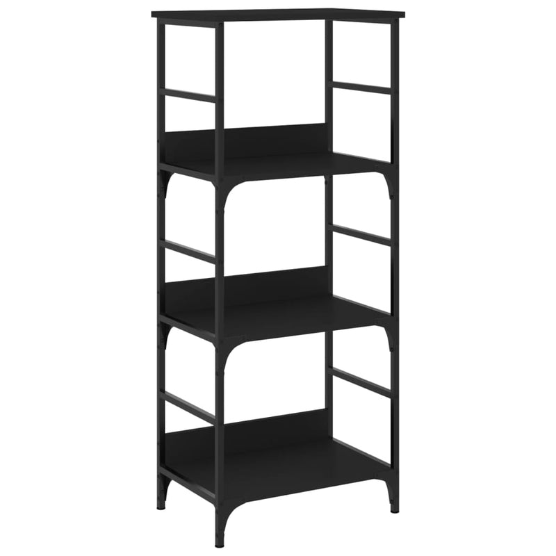 vidaXL fekete szerelt fa könyvespolc 50 x 33 x 117,5 cm