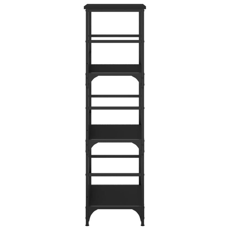 vidaXL fekete szerelt fa könyvespolc 50 x 33 x 117,5 cm