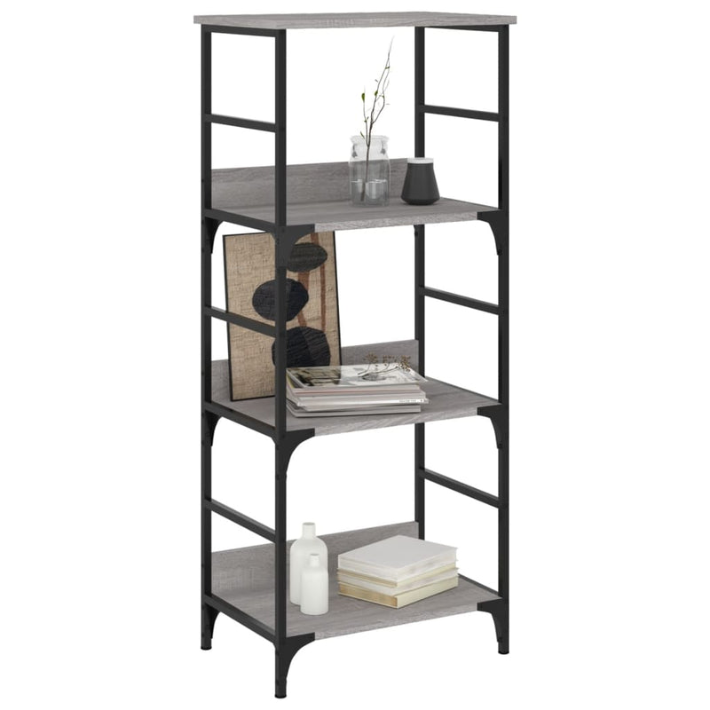 vidaXL szürke sonoma színű szerelt fa könyvespolc 50 x 33 x 117,5 cm