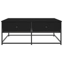 vidaXL fekete szerelt fa dohányzóasztal 100 x 99 x 40 cm