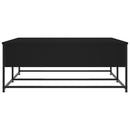 vidaXL fekete szerelt fa dohányzóasztal 100 x 99 x 40 cm