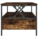 vidaXL füstös tölgy színű szerelt fa dohányzóasztal 100 x 51 x 45 cm