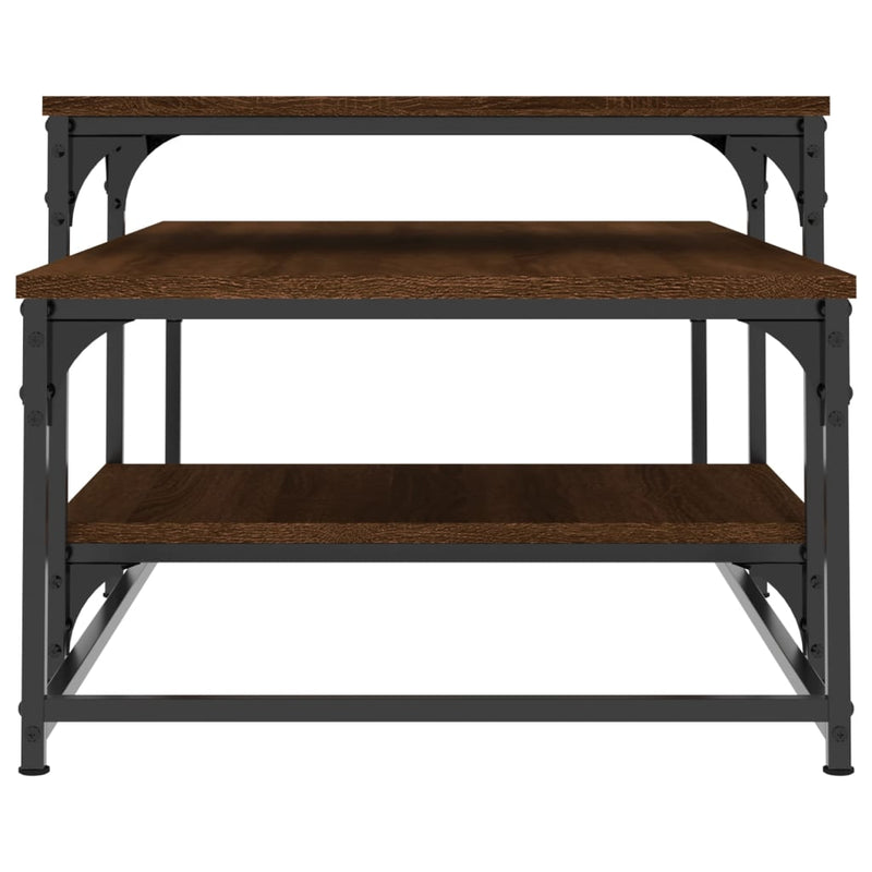 vidaXL barna tölgyszínű szerelt fa dohányzóasztal 102 x 60 x 45 cm