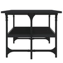 vidaXL fekete szerelt fa dohányzóasztal 100 x 50 x 40 cm